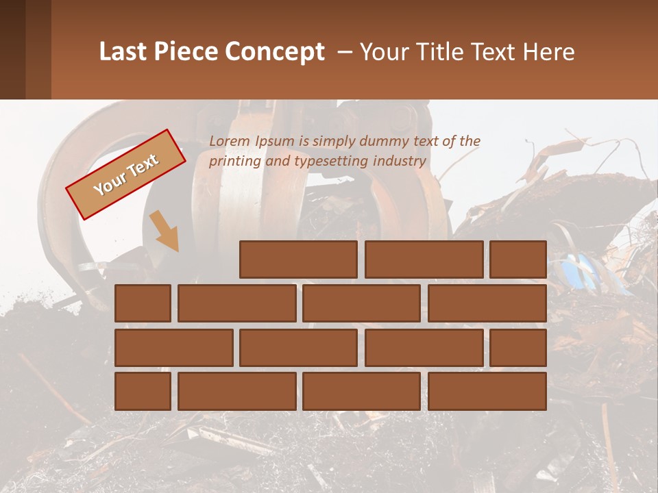 A Pile Of Dirt With A Large Metal Ball On Top Of It PowerPoint Template