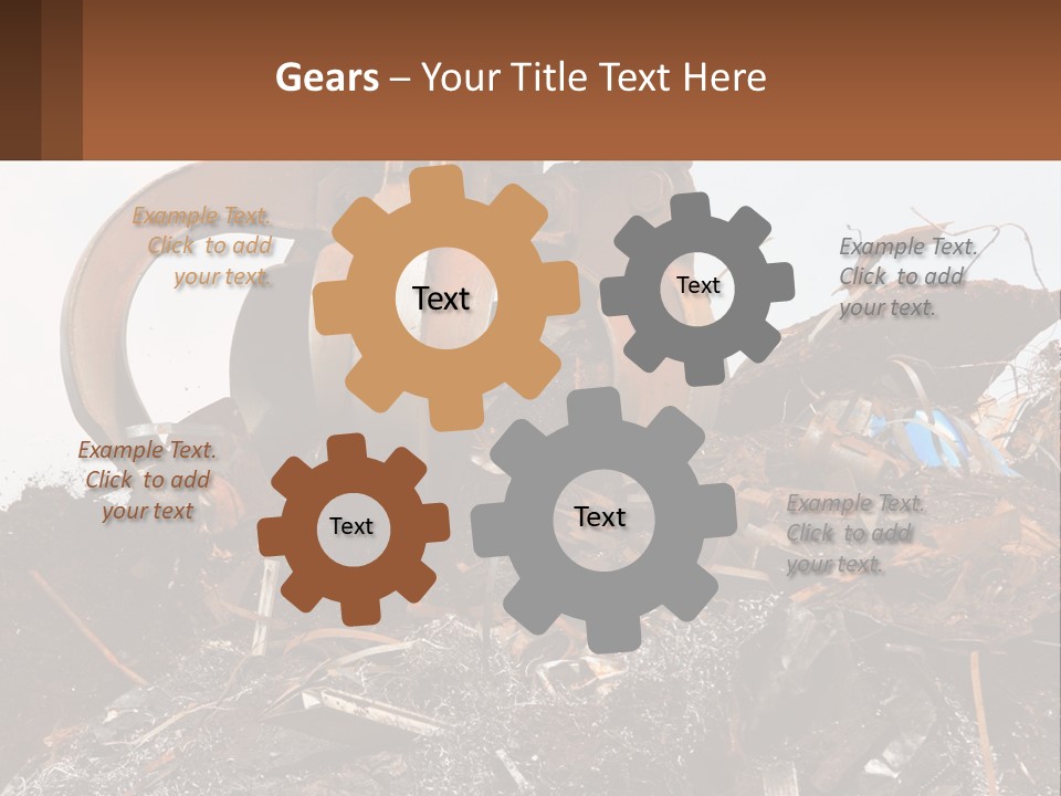 A Pile Of Dirt With A Large Metal Ball On Top Of It PowerPoint Template