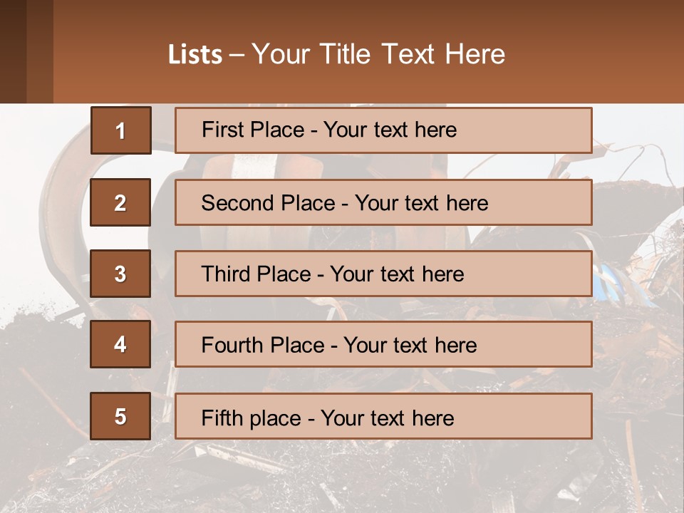 A Pile Of Dirt With A Large Metal Ball On Top Of It PowerPoint Template