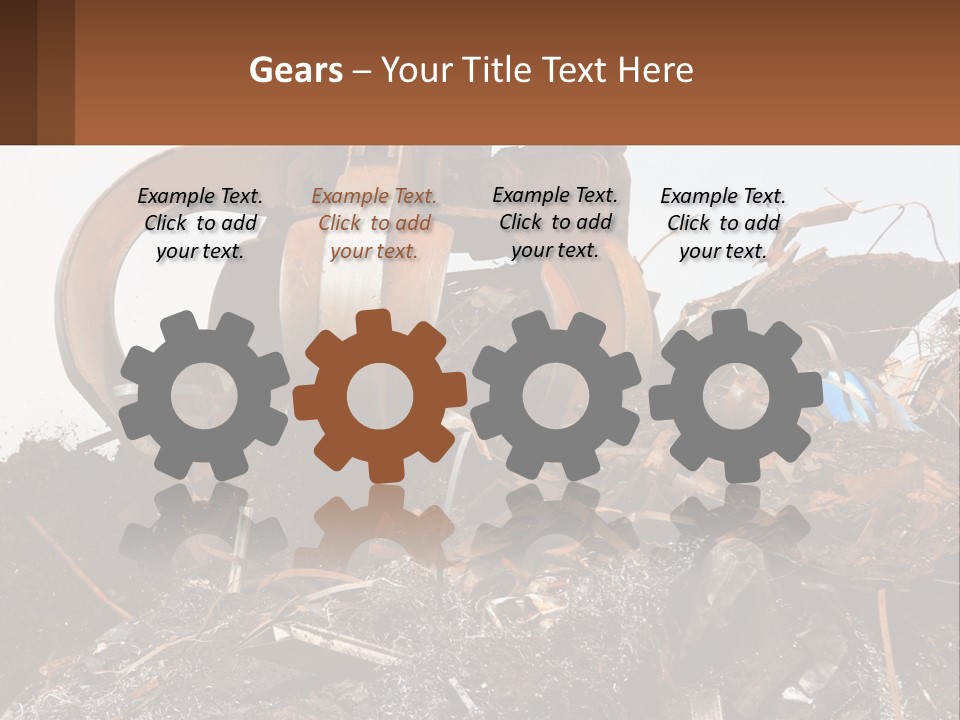 A Pile Of Dirt With A Large Metal Ball On Top Of It PowerPoint Template