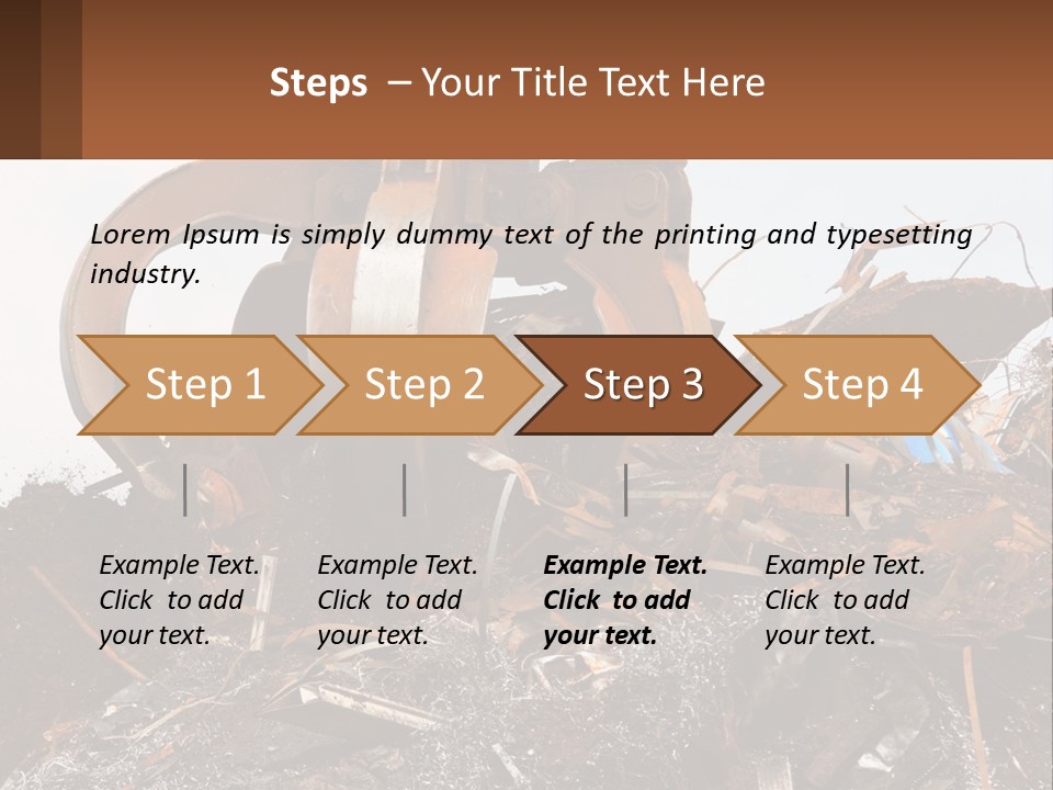 A Pile Of Dirt With A Large Metal Ball On Top Of It PowerPoint Template