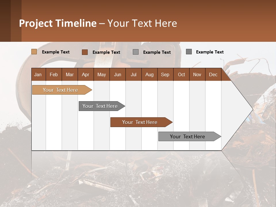 A Pile Of Dirt With A Large Metal Ball On Top Of It PowerPoint Template