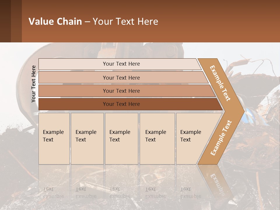 A Pile Of Dirt With A Large Metal Ball On Top Of It PowerPoint Template