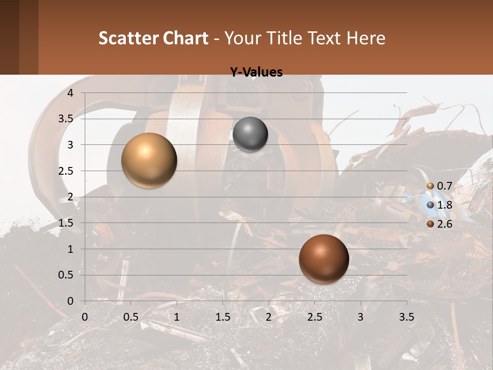 A Pile Of Dirt With A Large Metal Ball On Top Of It PowerPoint Template