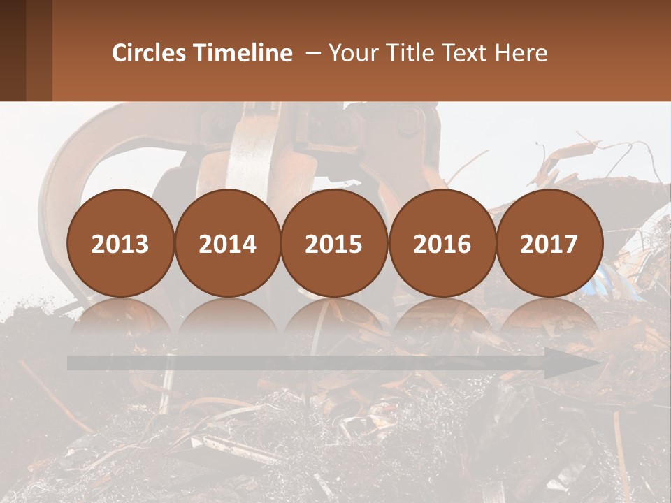 A Pile Of Dirt With A Large Metal Ball On Top Of It PowerPoint Template