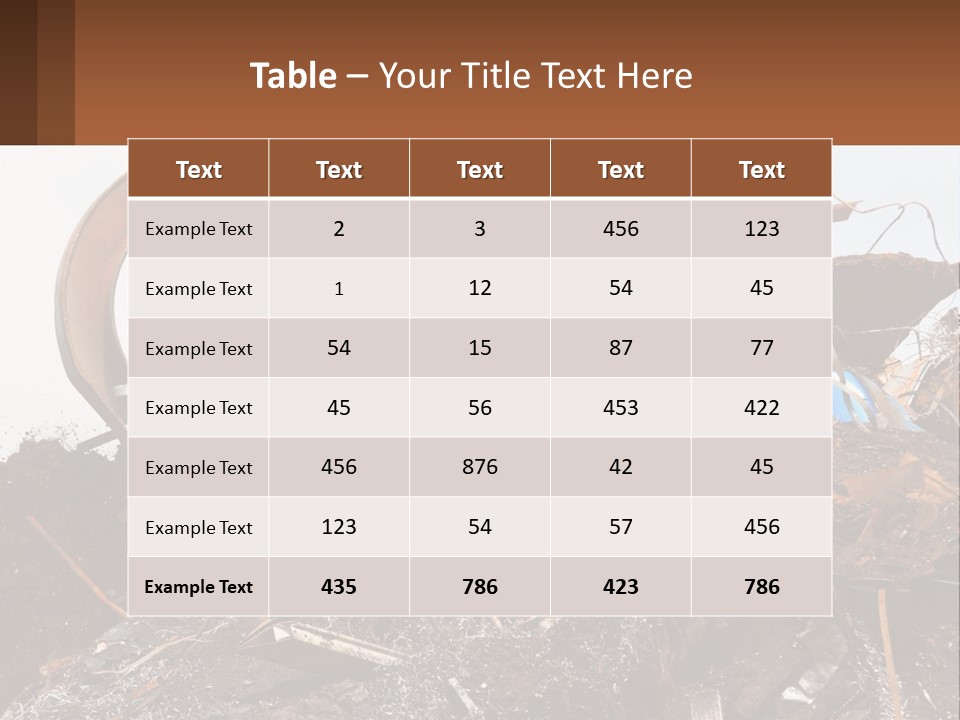A Pile Of Dirt With A Large Metal Ball On Top Of It PowerPoint Template