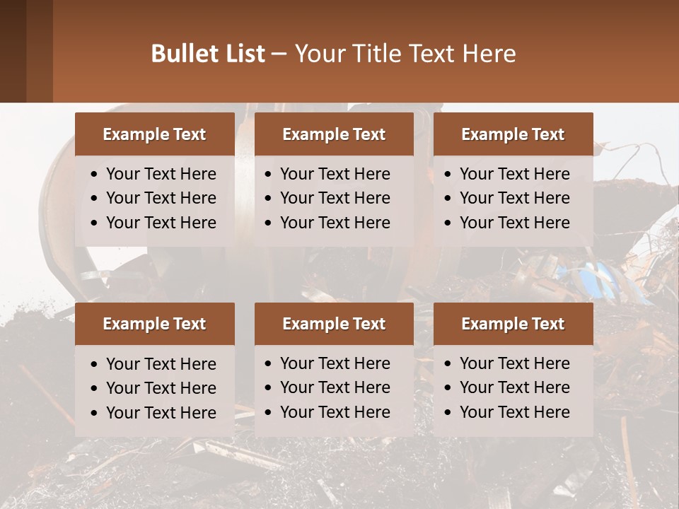 A Pile Of Dirt With A Large Metal Ball On Top Of It PowerPoint Template