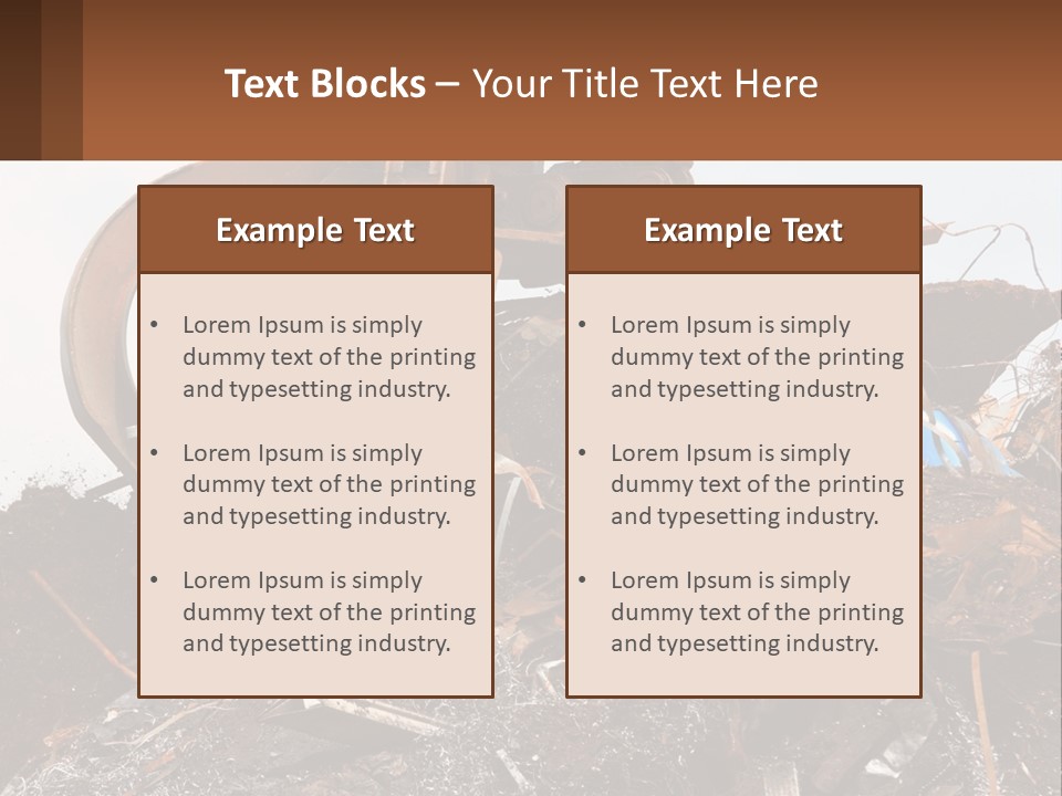 A Pile Of Dirt With A Large Metal Ball On Top Of It PowerPoint Template