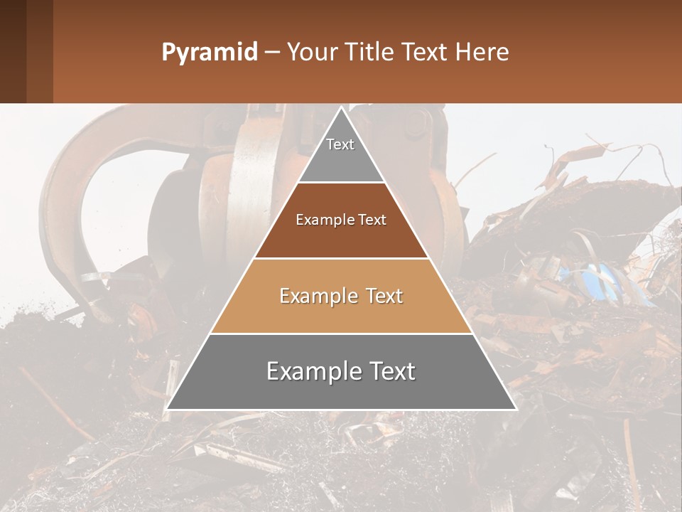 A Pile Of Dirt With A Large Metal Ball On Top Of It PowerPoint Template