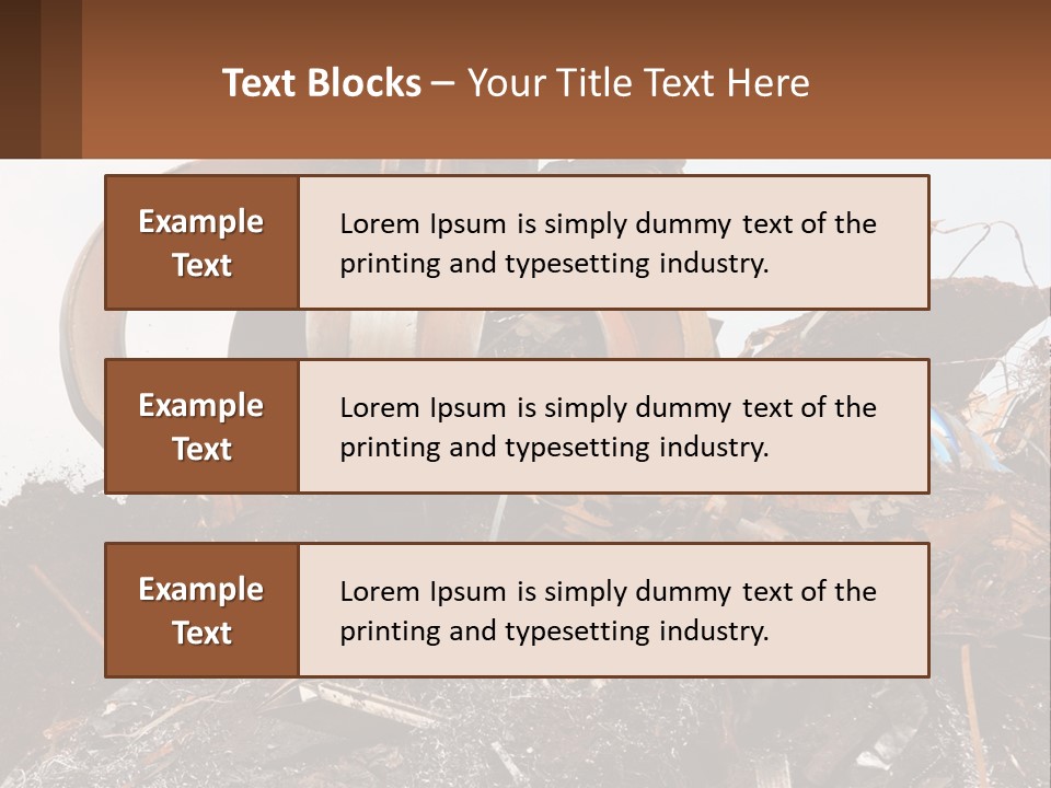 A Pile Of Dirt With A Large Metal Ball On Top Of It PowerPoint Template