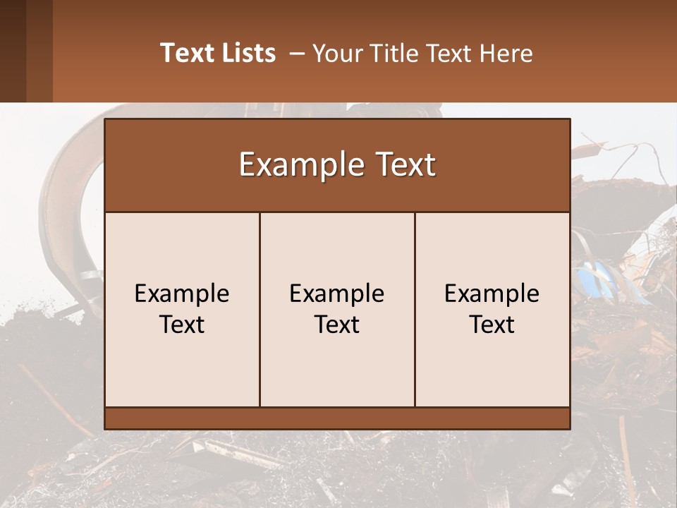 A Pile Of Dirt With A Large Metal Ball On Top Of It PowerPoint Template