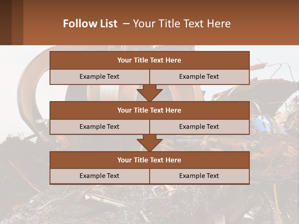 A Pile Of Dirt With A Large Metal Ball On Top Of It PowerPoint Template