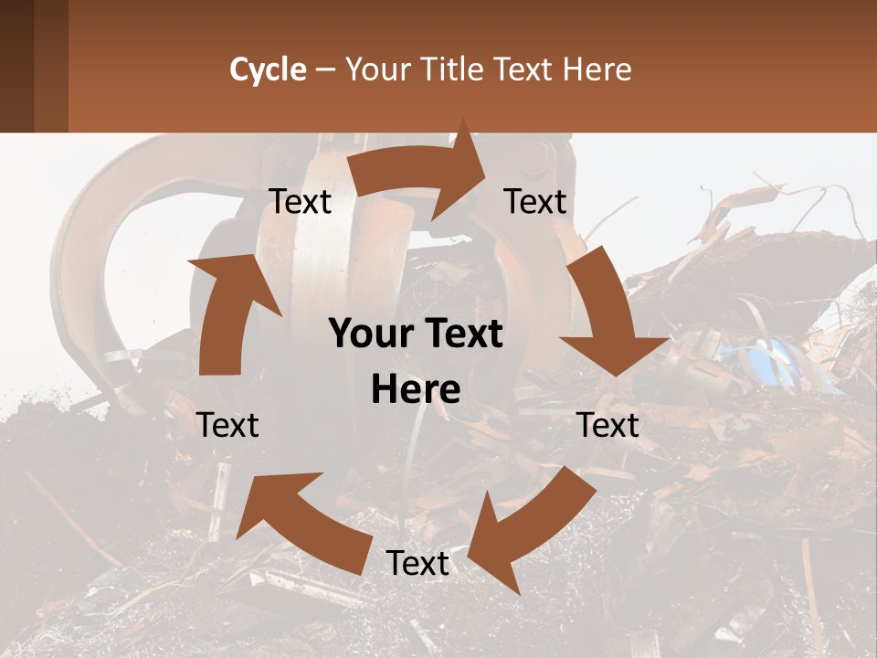A Pile Of Dirt With A Large Metal Ball On Top Of It PowerPoint Template
