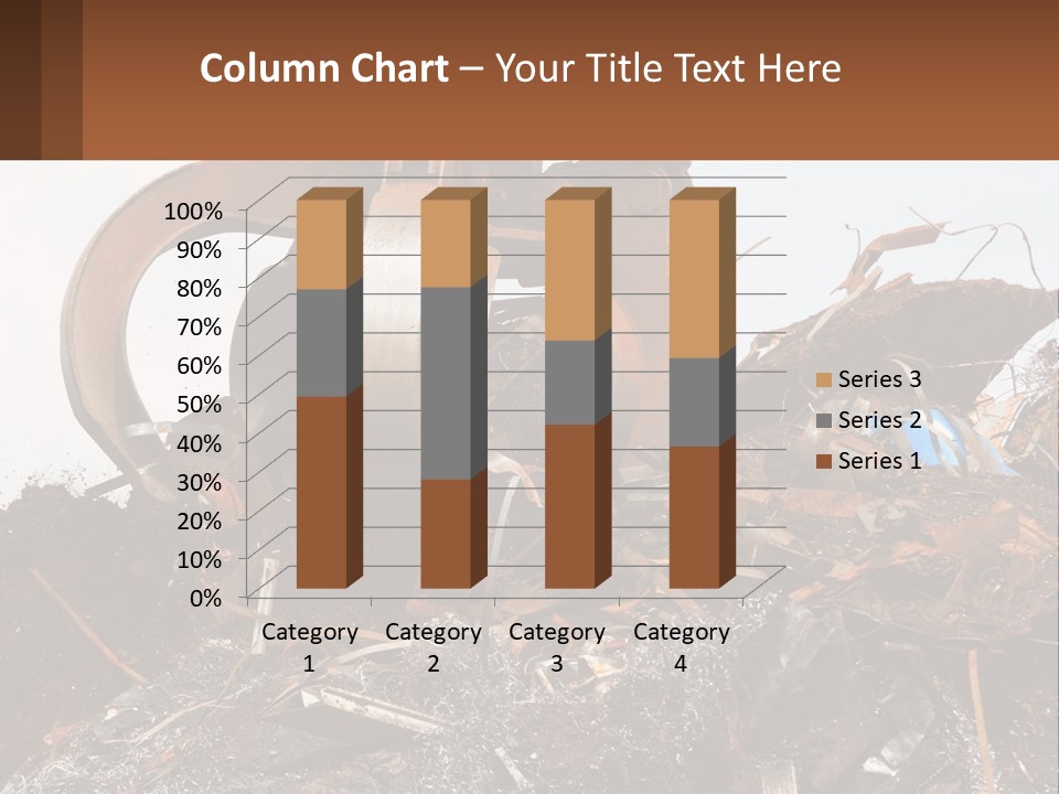 A Pile Of Dirt With A Large Metal Ball On Top Of It PowerPoint Template