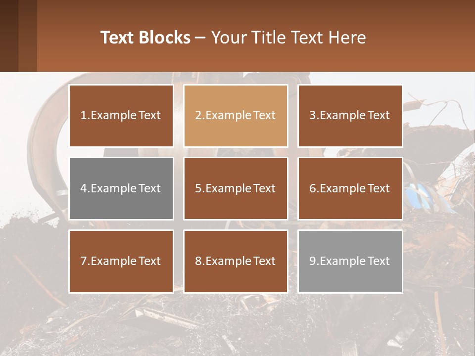 A Pile Of Dirt With A Large Metal Ball On Top Of It PowerPoint Template