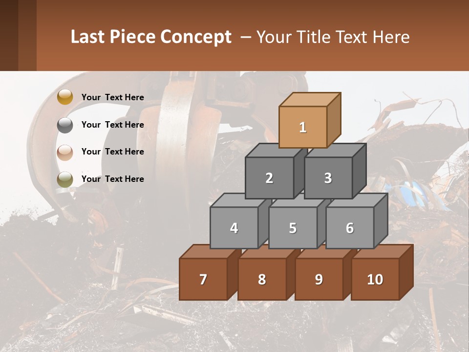 A Pile Of Dirt With A Large Metal Ball On Top Of It PowerPoint Template