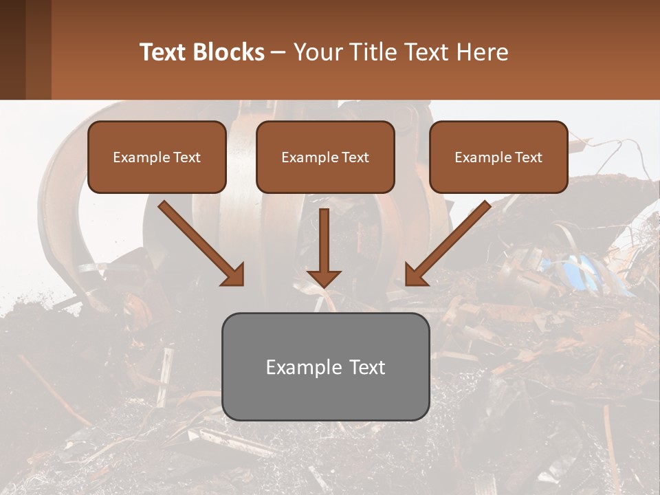 A Pile Of Dirt With A Large Metal Ball On Top Of It PowerPoint Template