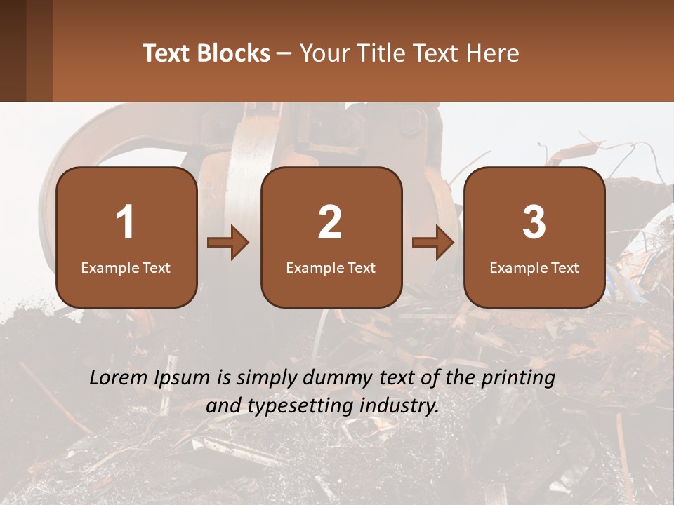A Pile Of Dirt With A Large Metal Ball On Top Of It PowerPoint Template