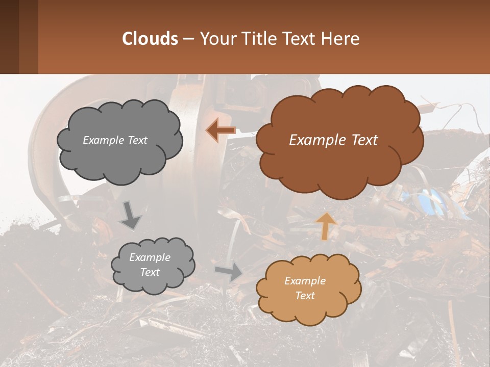 A Pile Of Dirt With A Large Metal Ball On Top Of It PowerPoint Template