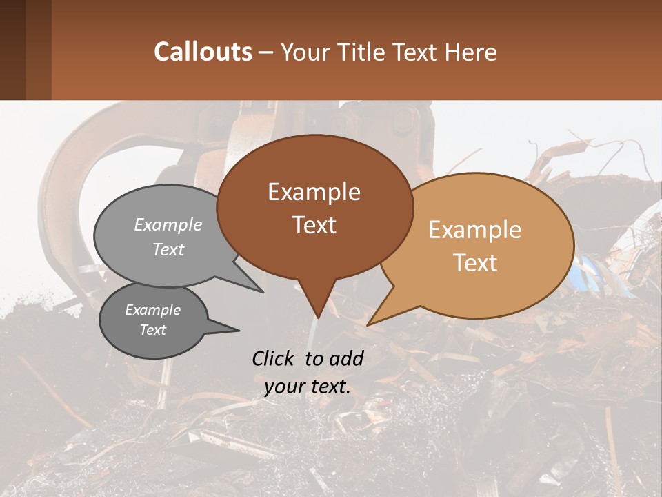 A Pile Of Dirt With A Large Metal Ball On Top Of It PowerPoint Template