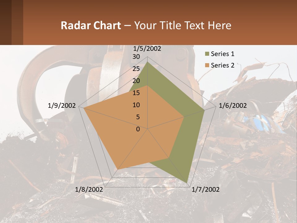 A Pile Of Dirt With A Large Metal Ball On Top Of It PowerPoint Template