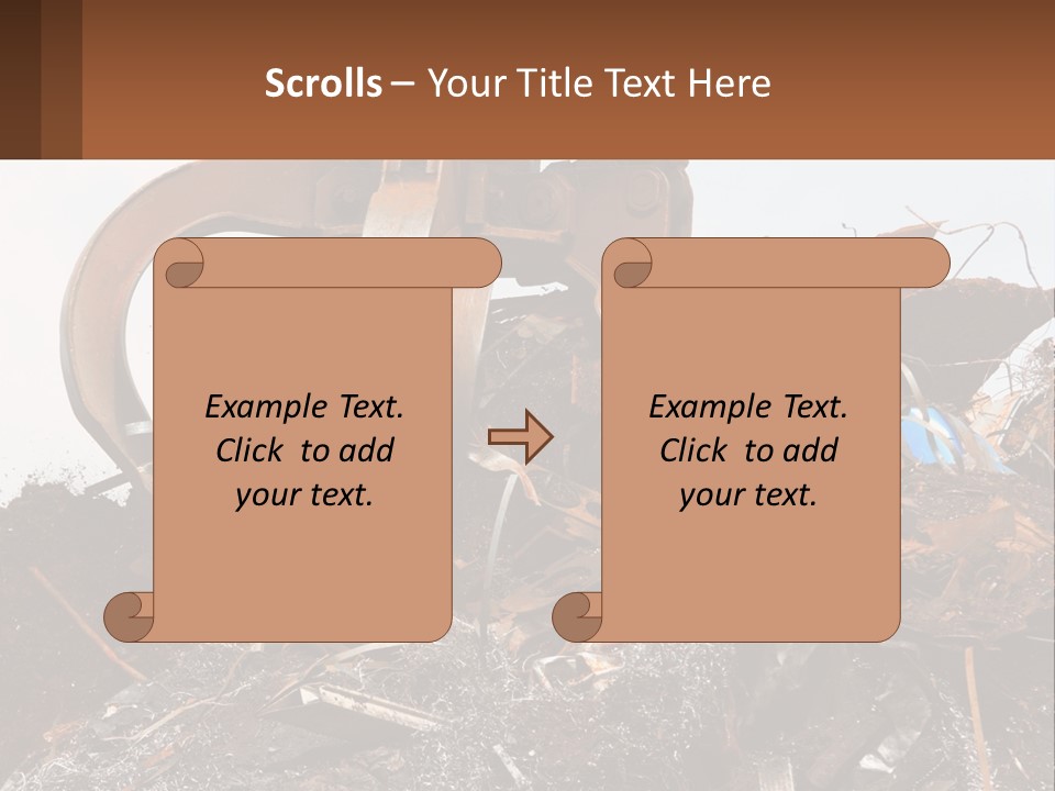 A Pile Of Dirt With A Large Metal Ball On Top Of It PowerPoint Template