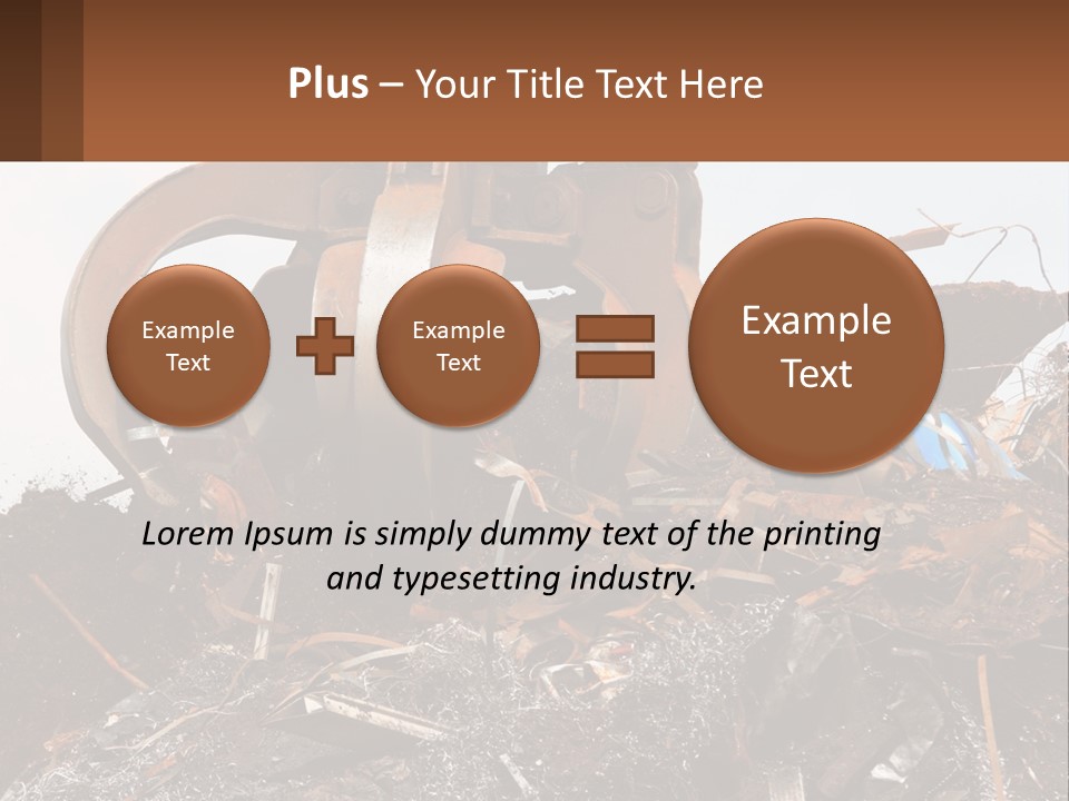 A Pile Of Dirt With A Large Metal Ball On Top Of It PowerPoint Template