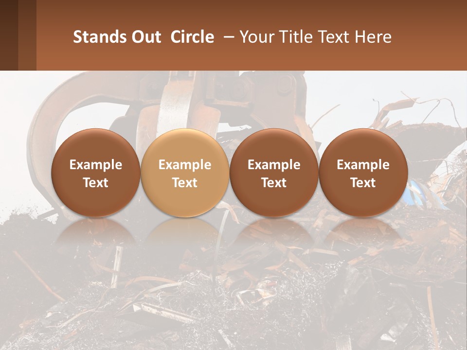 A Pile Of Dirt With A Large Metal Ball On Top Of It PowerPoint Template