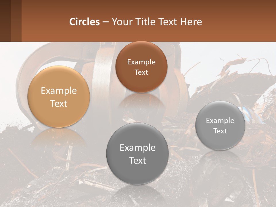 A Pile Of Dirt With A Large Metal Ball On Top Of It PowerPoint Template