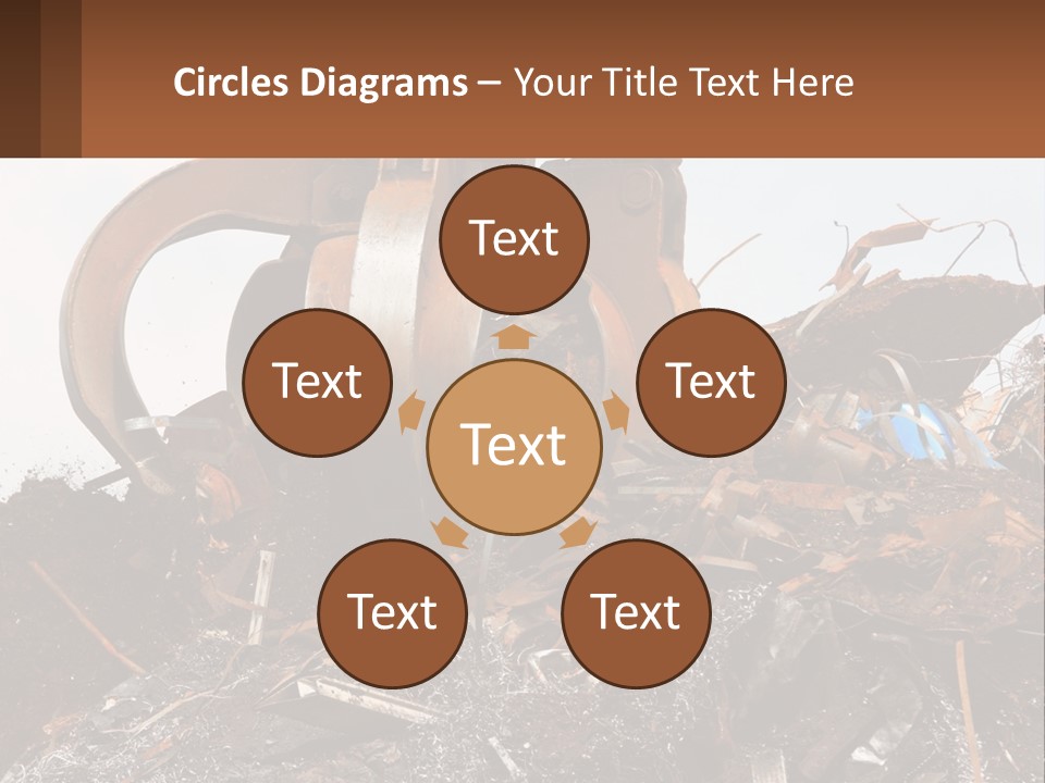 A Pile Of Dirt With A Large Metal Ball On Top Of It PowerPoint Template