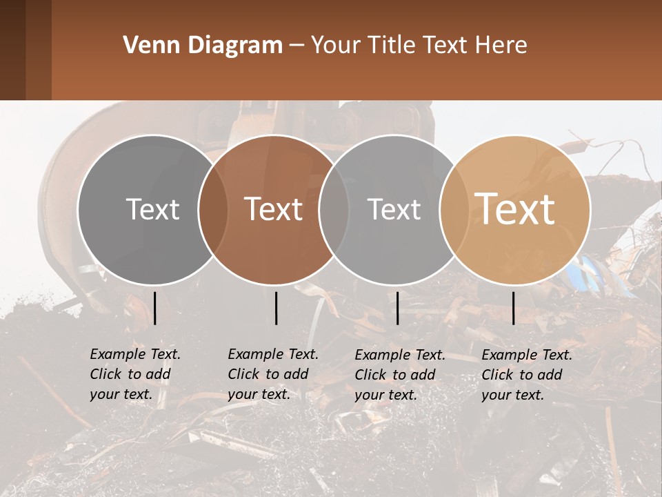 A Pile Of Dirt With A Large Metal Ball On Top Of It PowerPoint Template