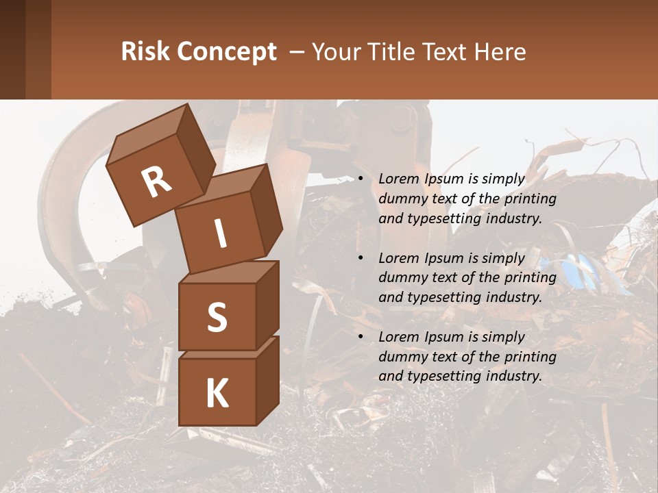 A Pile Of Dirt With A Large Metal Ball On Top Of It PowerPoint Template