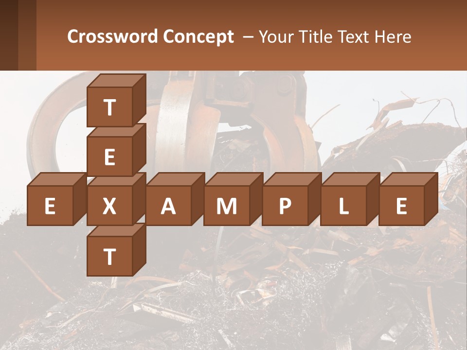 A Pile Of Dirt With A Large Metal Ball On Top Of It PowerPoint Template