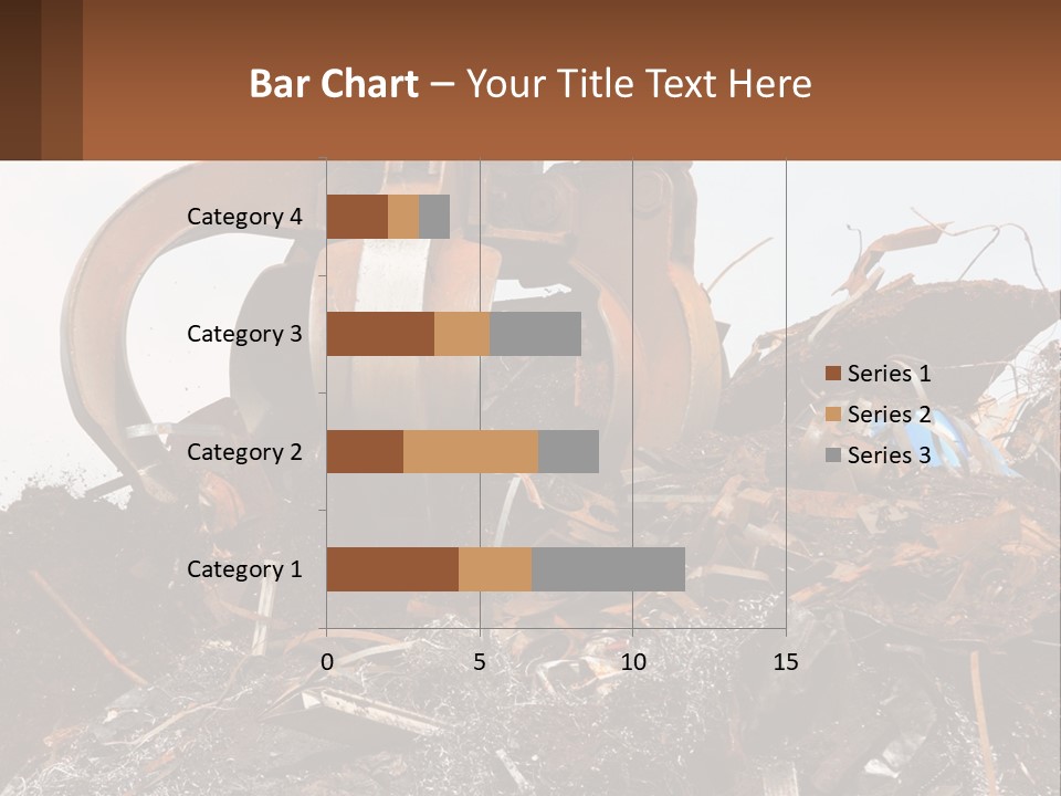 A Pile Of Dirt With A Large Metal Ball On Top Of It PowerPoint Template