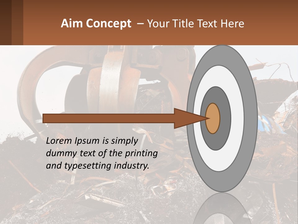 A Pile Of Dirt With A Large Metal Ball On Top Of It PowerPoint Template