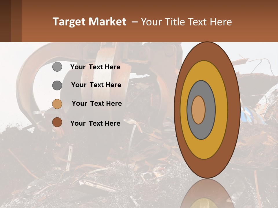 A Pile Of Dirt With A Large Metal Ball On Top Of It PowerPoint Template