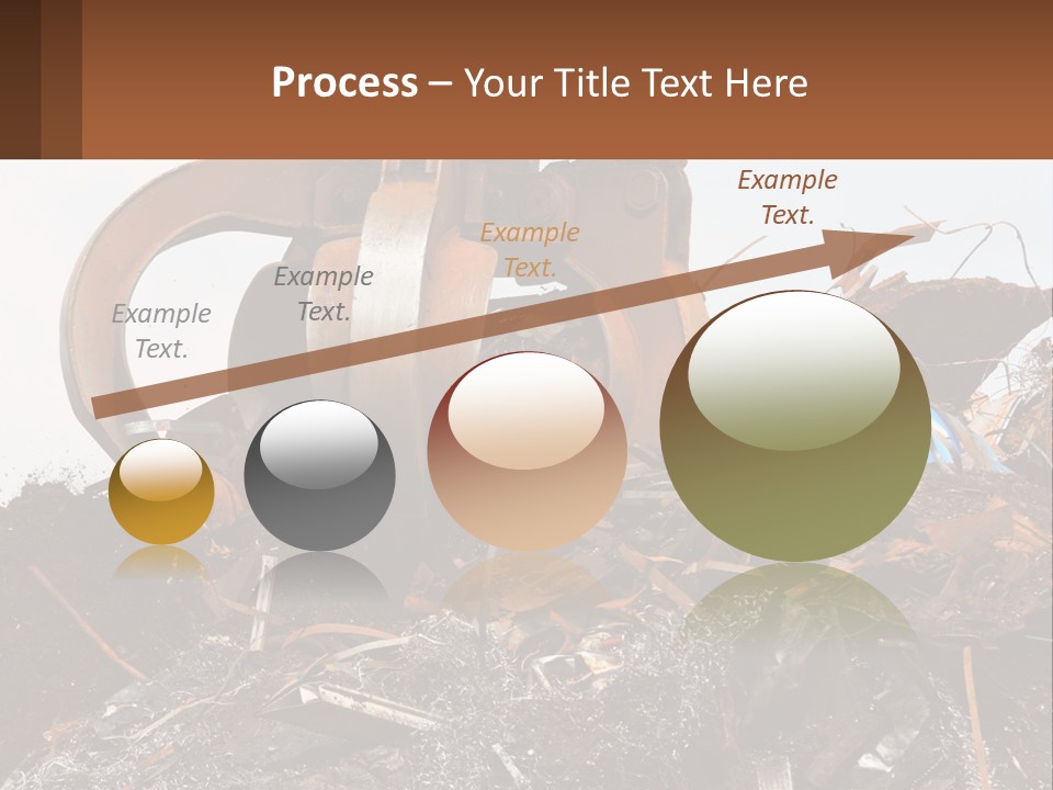 A Pile Of Dirt With A Large Metal Ball On Top Of It PowerPoint Template