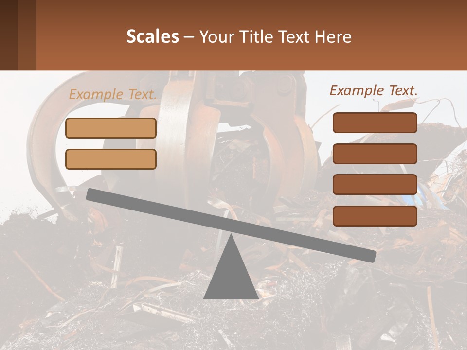 A Pile Of Dirt With A Large Metal Ball On Top Of It PowerPoint Template