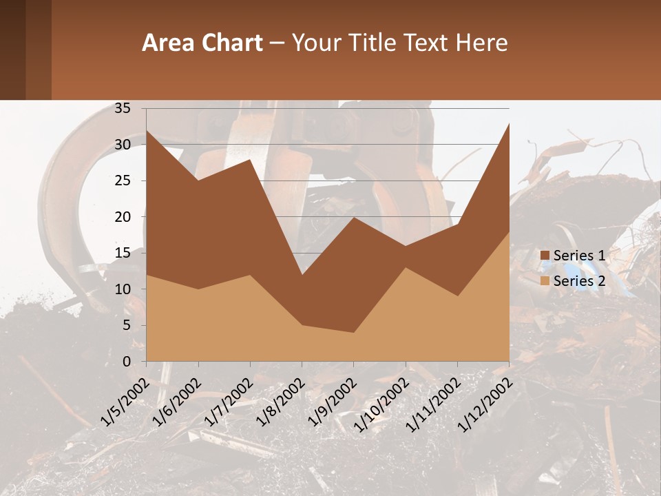 A Pile Of Dirt With A Large Metal Ball On Top Of It PowerPoint Template