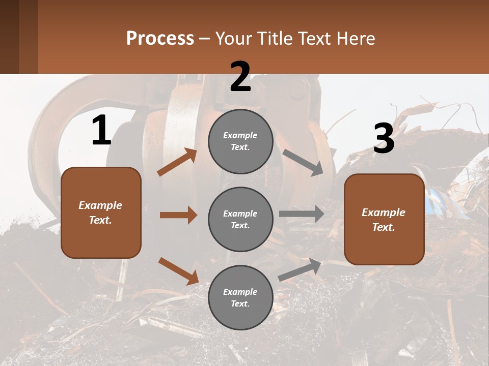 A Pile Of Dirt With A Large Metal Ball On Top Of It PowerPoint Template