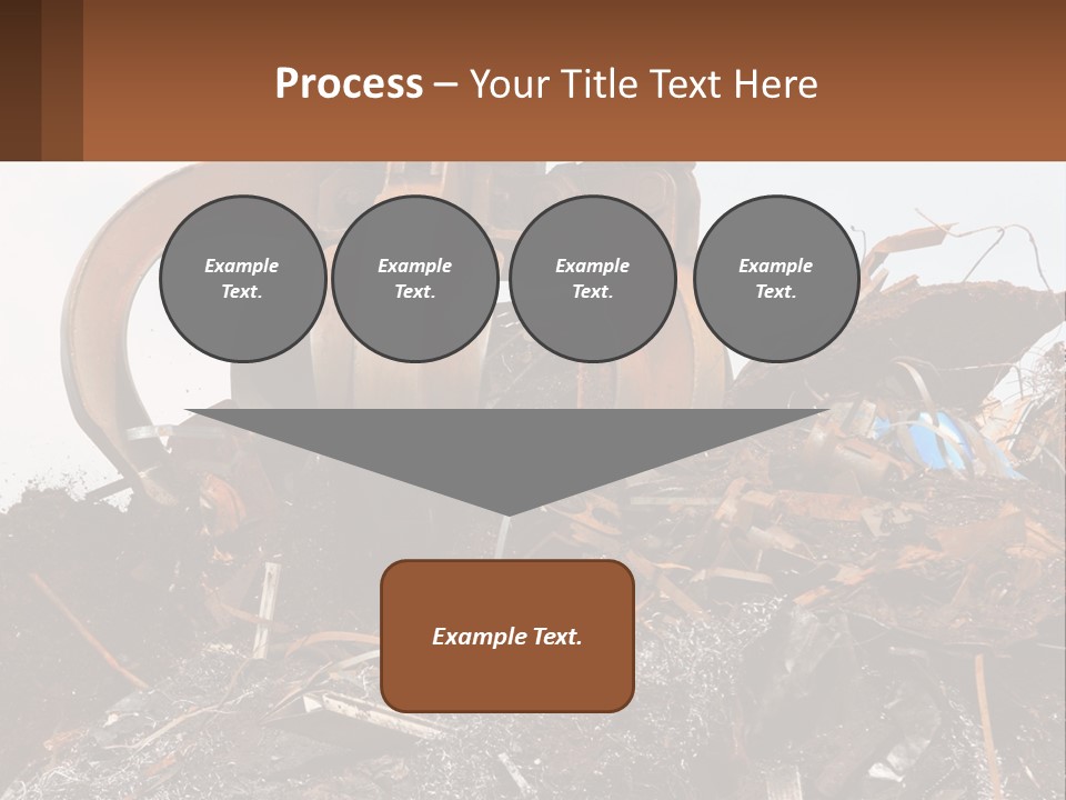 A Pile Of Dirt With A Large Metal Ball On Top Of It PowerPoint Template