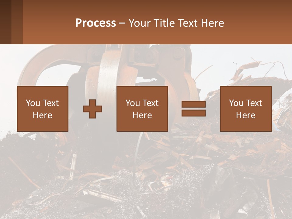 A Pile Of Dirt With A Large Metal Ball On Top Of It PowerPoint Template