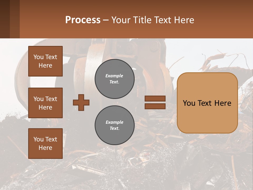 A Pile Of Dirt With A Large Metal Ball On Top Of It PowerPoint Template