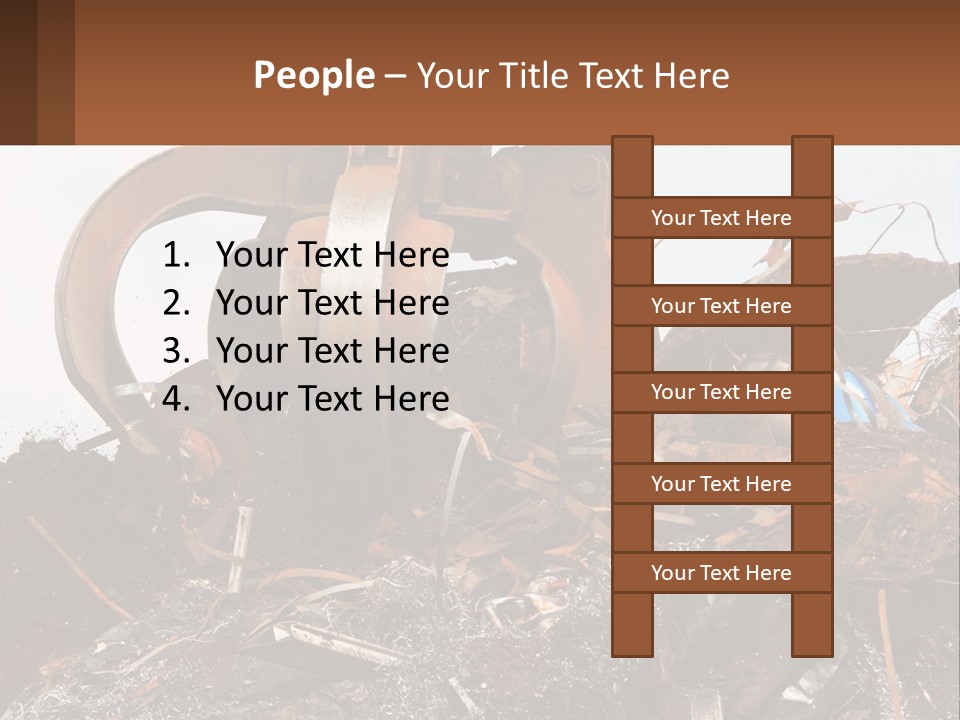 A Pile Of Dirt With A Large Metal Ball On Top Of It PowerPoint Template