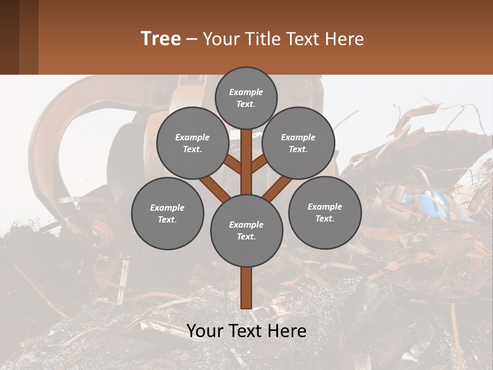 A Pile Of Dirt With A Large Metal Ball On Top Of It PowerPoint Template