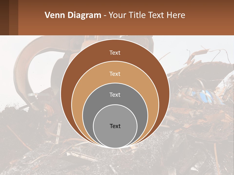 A Pile Of Dirt With A Large Metal Ball On Top Of It PowerPoint Template