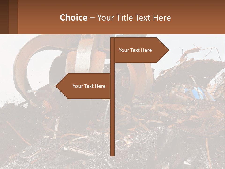 A Pile Of Dirt With A Large Metal Ball On Top Of It PowerPoint Template