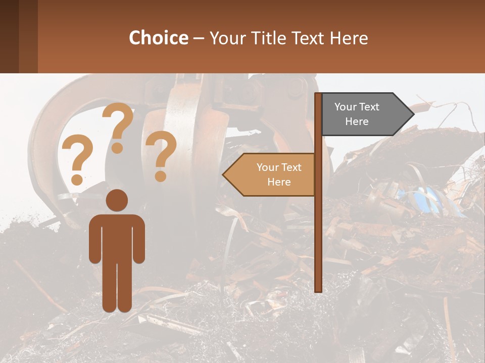 A Pile Of Dirt With A Large Metal Ball On Top Of It PowerPoint Template