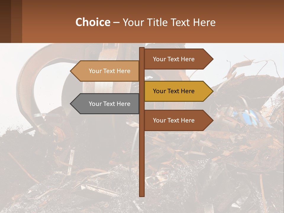 A Pile Of Dirt With A Large Metal Ball On Top Of It PowerPoint Template
