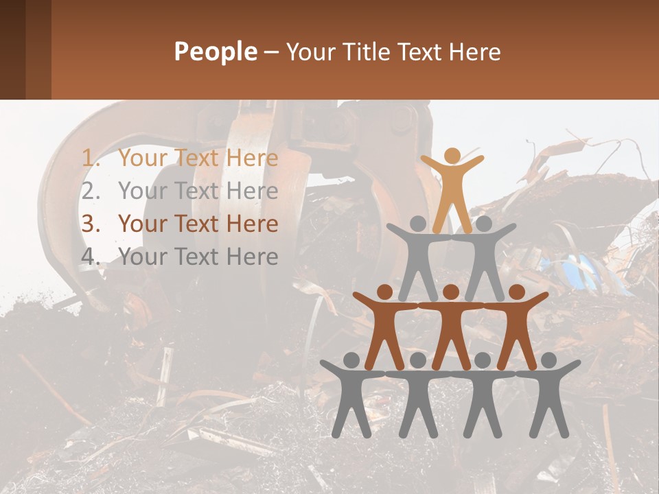 A Pile Of Dirt With A Large Metal Ball On Top Of It PowerPoint Template